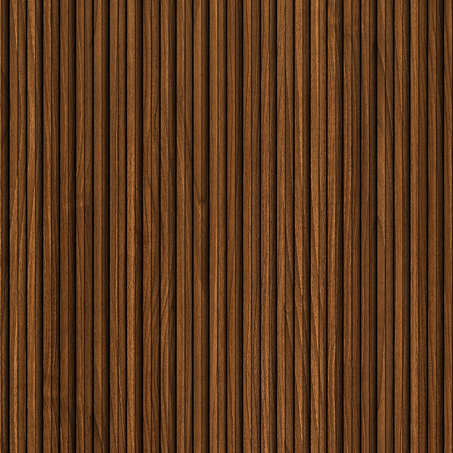 Brown grooved MDF wall panel, wood effect - APM201