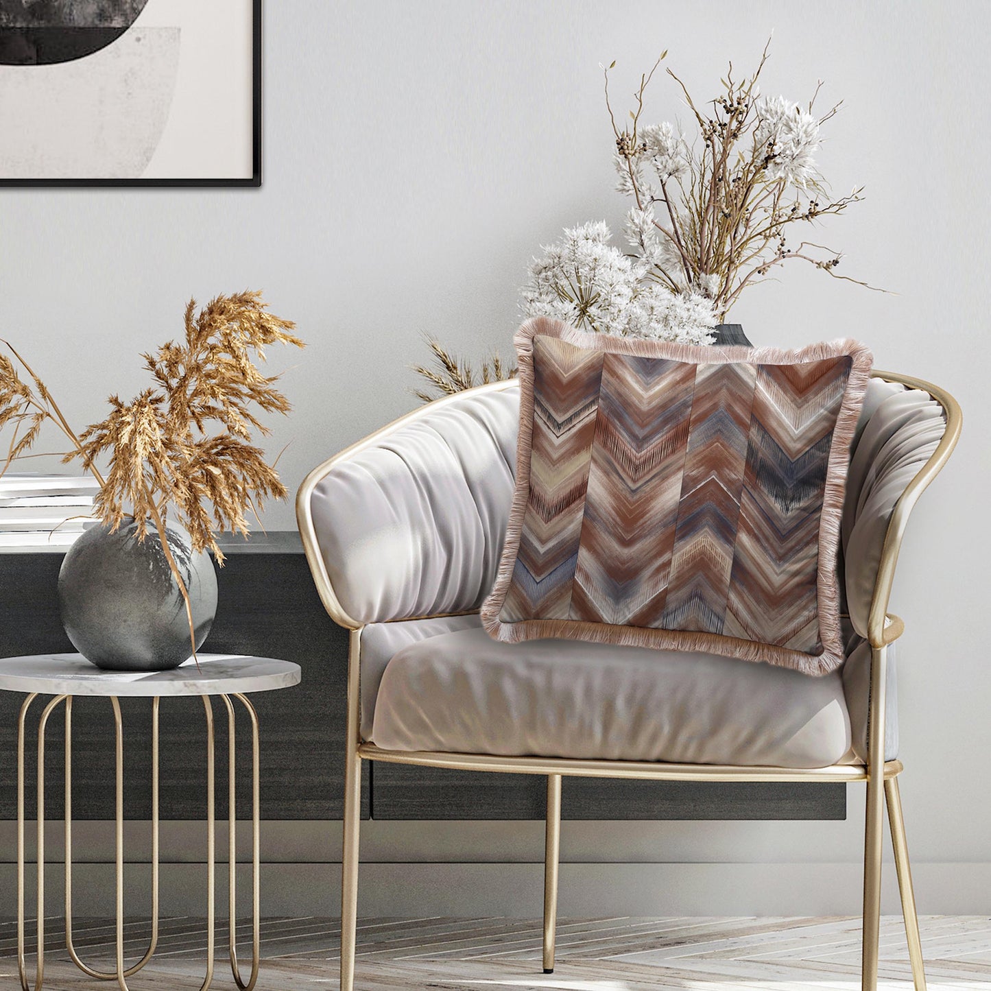 Decorative pillow in shades of brown