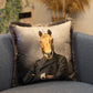 Decorative pillow, horse in a coat