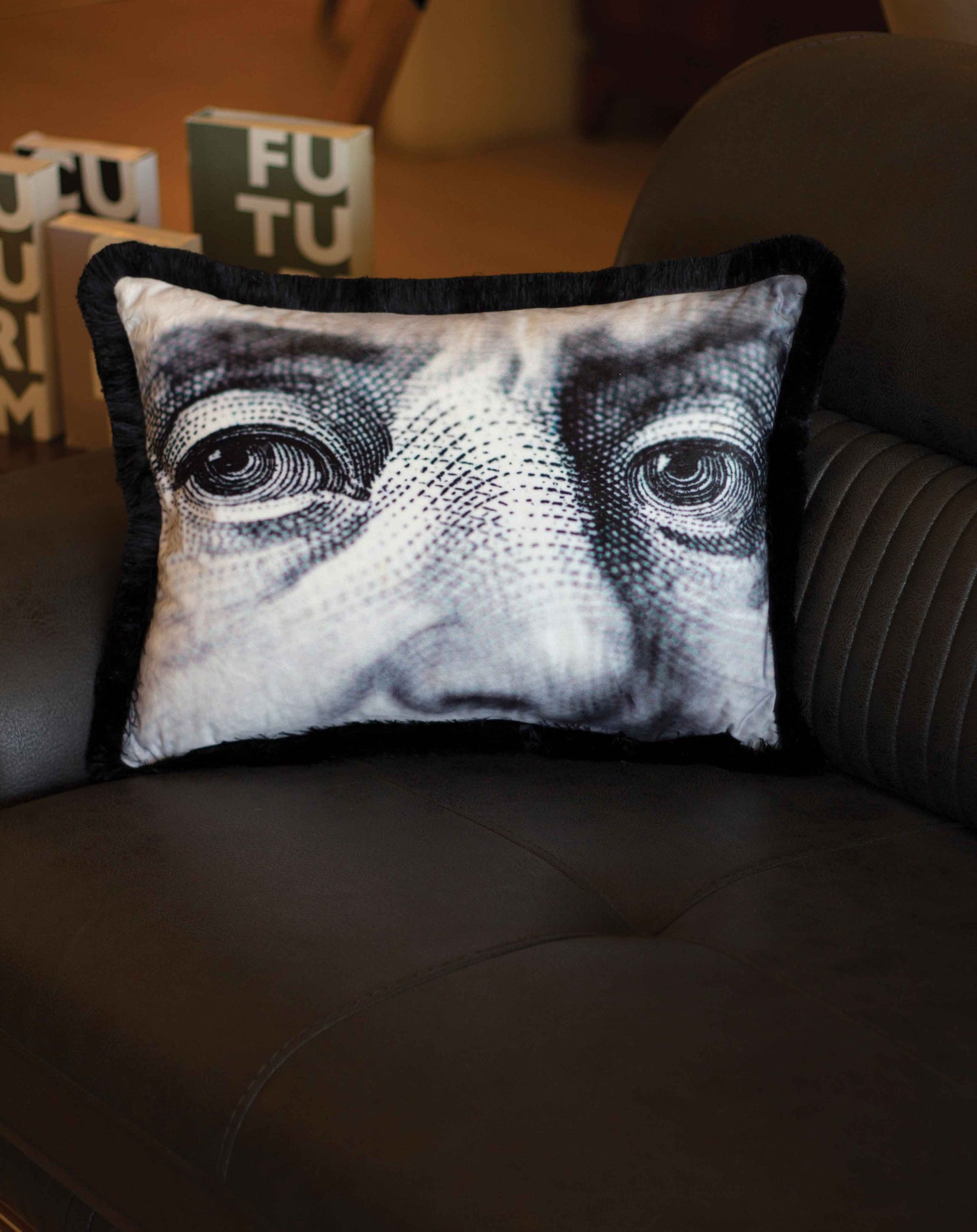 Decorative pillow with a face