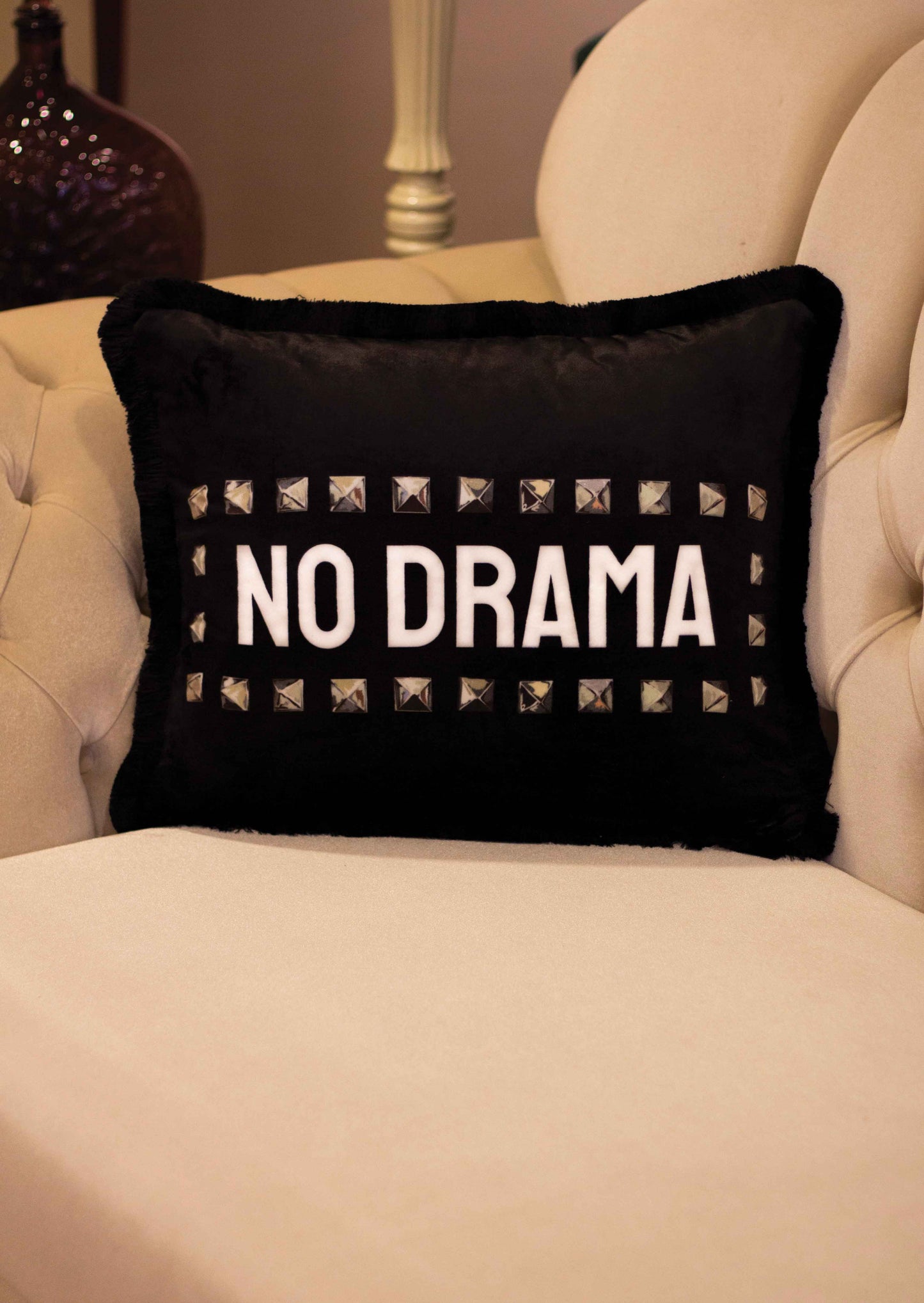 No drama decorative pillow