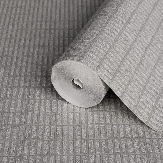 Tapeta winylowa z drobnym wzorem geometrycznym - lontowa - duża rolka 16,5m2