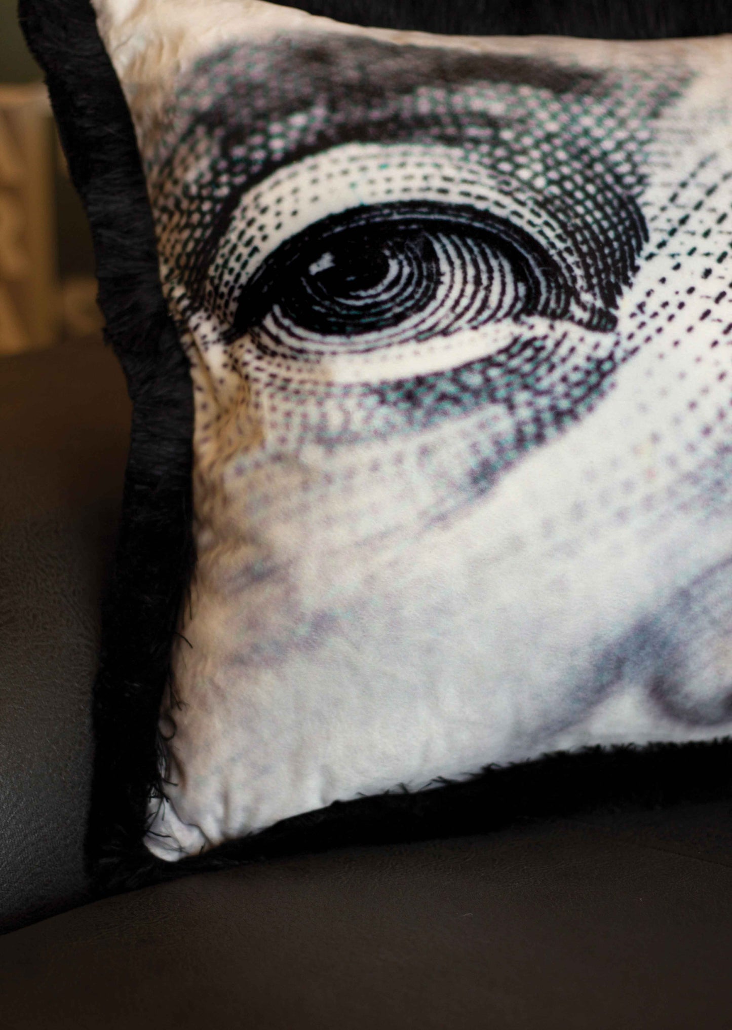 Decorative pillow with a face