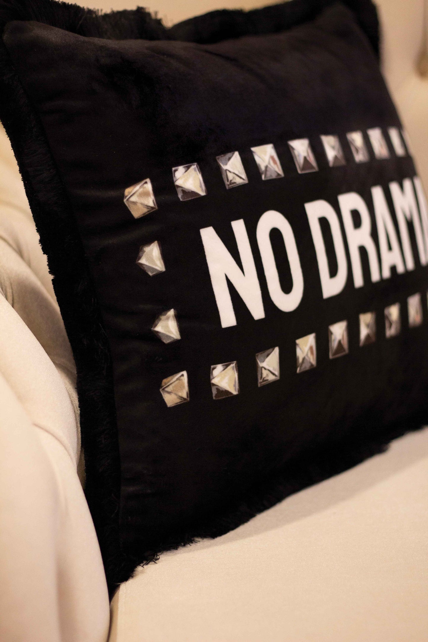 No drama decorative pillow