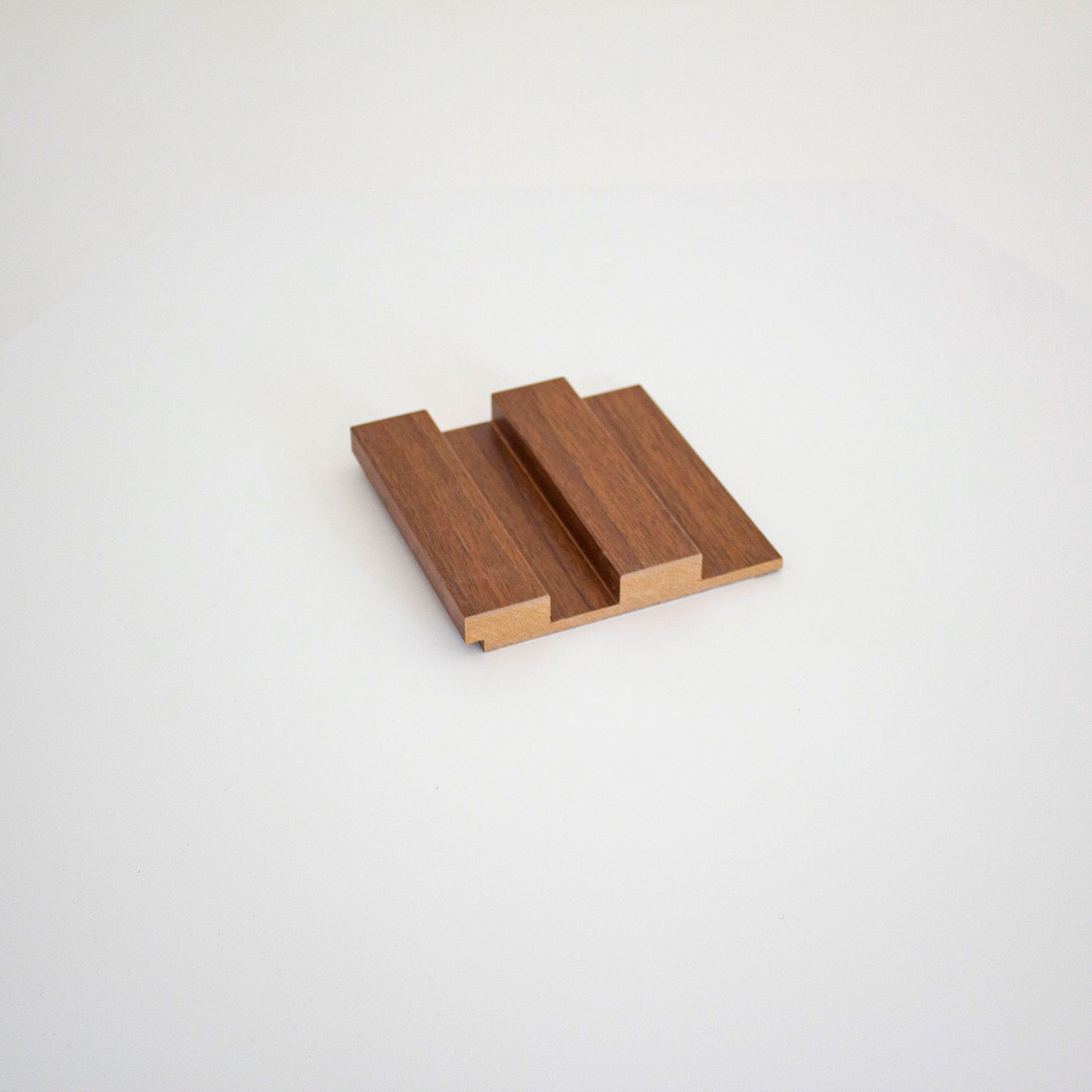 Brown grooved MDF wall panel, wood effect - APM201