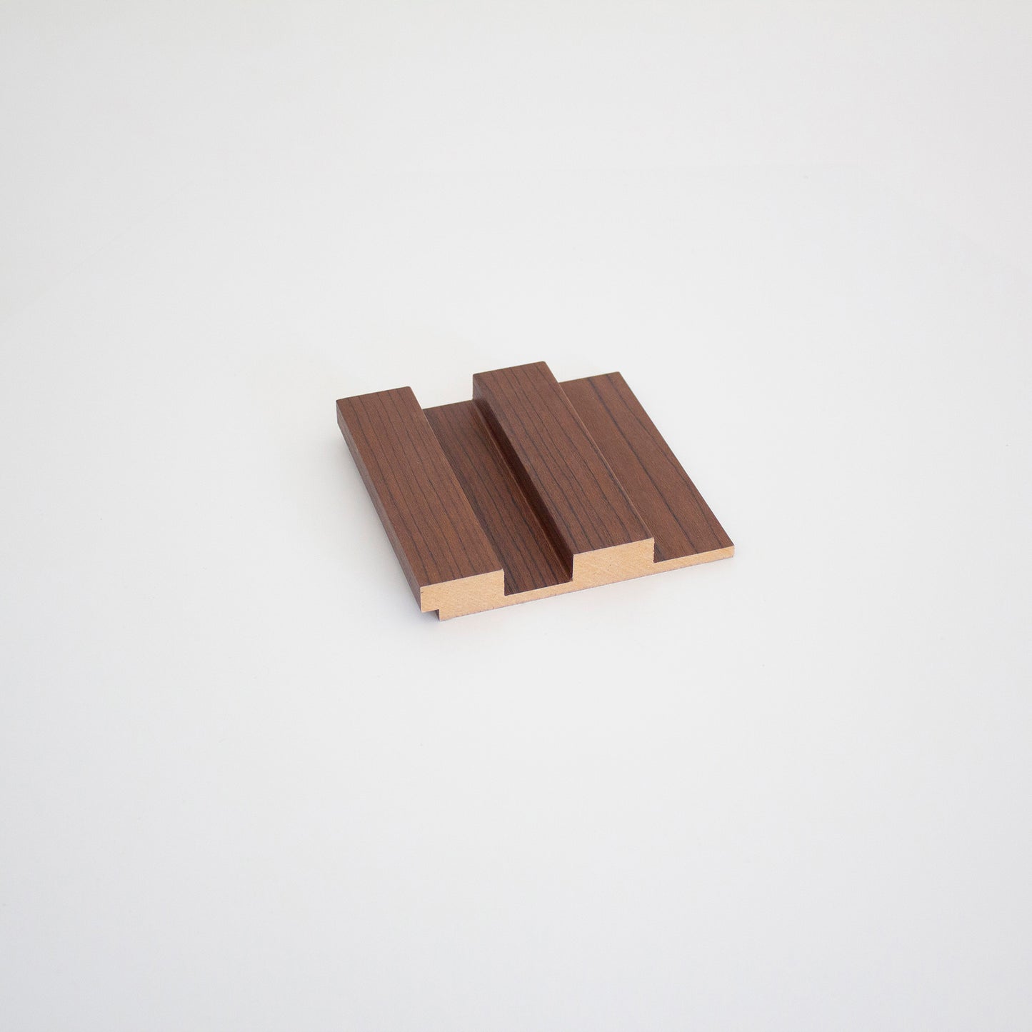 Brown grooved MDF wall panel, wood effect - APM202