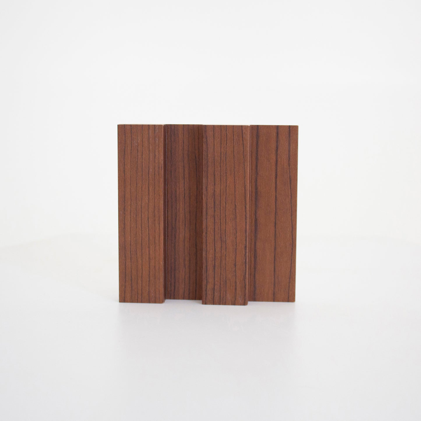 Brown grooved MDF wall panel, wood effect - APM202