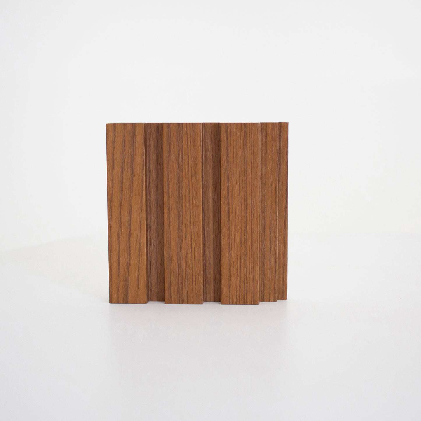 Brown grooved MDF wall panel, wood effect - APM300