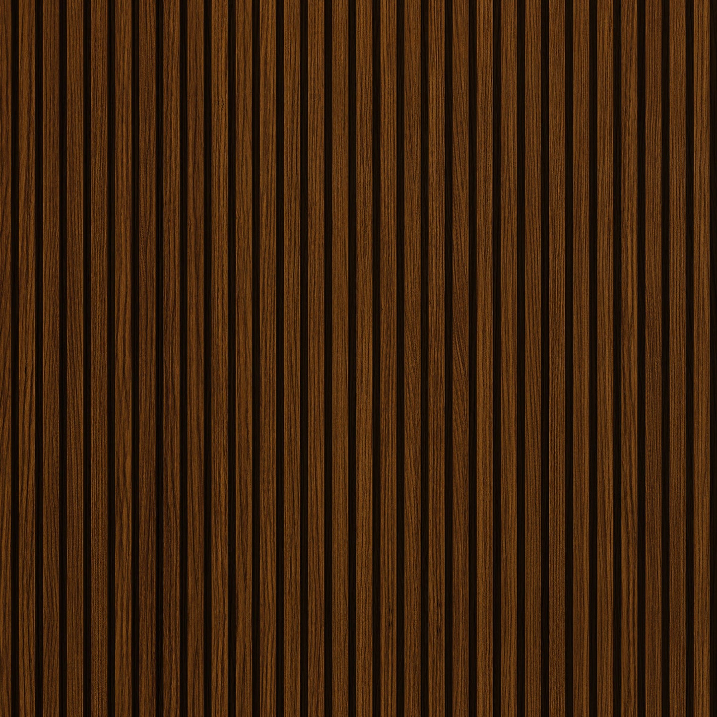 Brown grooved MDF wall panel, wood effect - APM501