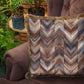 Decorative pillow in shades of brown