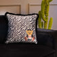 Zebra and bear pattern decorative pillow