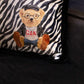 Zebra and bear pattern decorative pillow