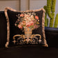 Decorative pillow with a flower motif