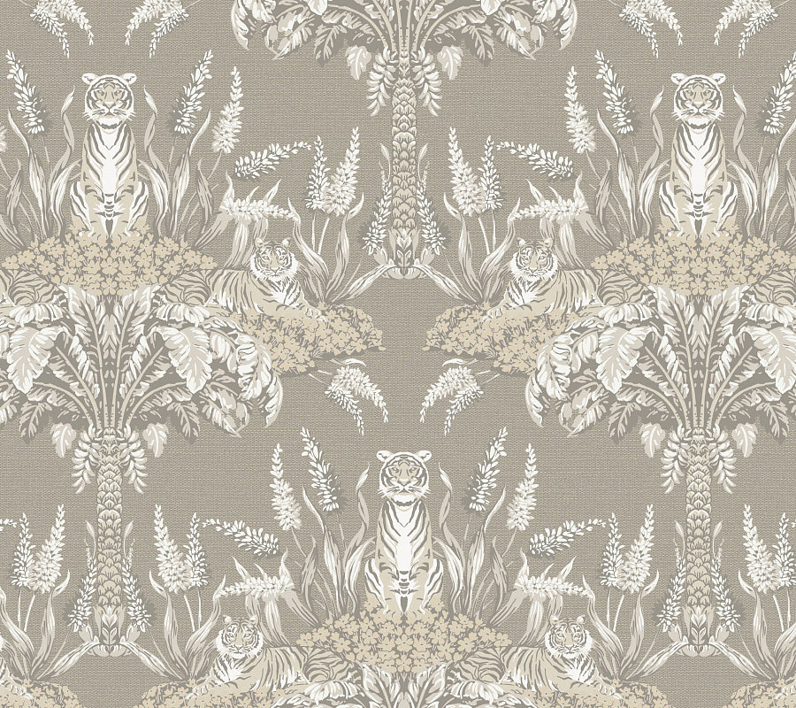 Tapeta w tygrysy w stylu art-deco "Malayan Tiger"