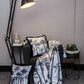 Decorative velvet pillow with palm print EY101