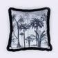Decorative velvet pillow with palm print EY101